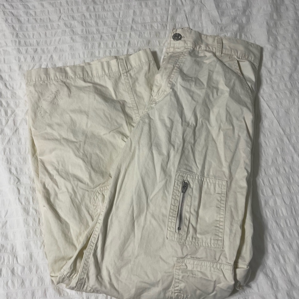 BDG cargos a/ pockets urban outfitters size 10 cream high rise